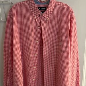 Men's Pink Gingham Shirt. Good condition. Smoke free and pet free environment.
